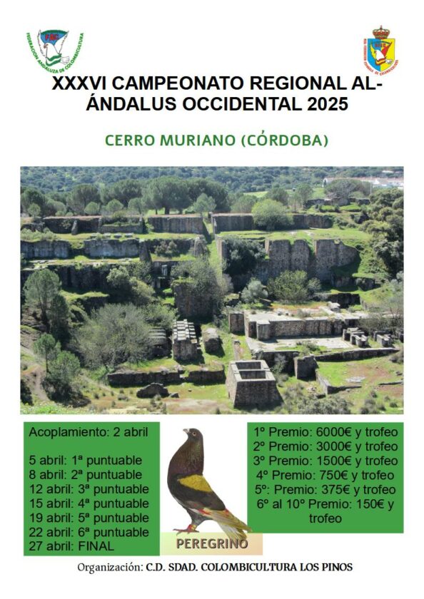 CARTEL XXXVI CAMPEONATO REGIONAL AL-ÁNDALUS OCCIDENTAL 2025 CERRO MURIANO